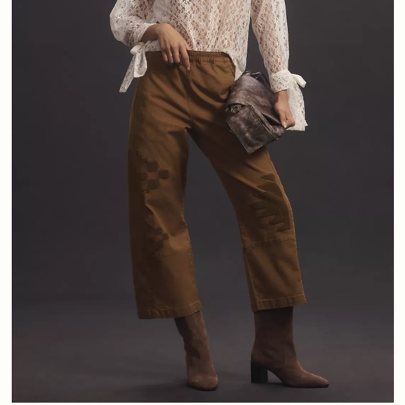 Anthropoloie:‎ Izzie Relaxed Pull-On Barrel Pants by Pilcro: Patch Edition